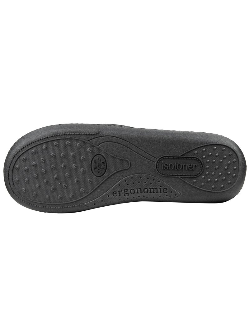 Pantofole chiuse soletta in memory foam uomo Isotoner Nero - Kiabi