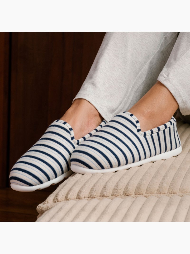 Pantofole chiuse solette ergonomiche molto confortevoli donna Isotoner Bianco Multicolore Blu - Kiabi