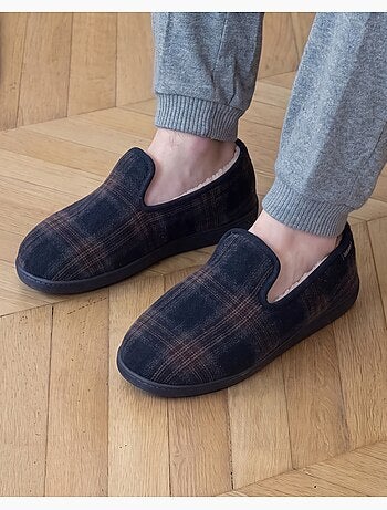 Pantofole chiuse microvelluto, suola ergonomica, schiuma uomo isotoner