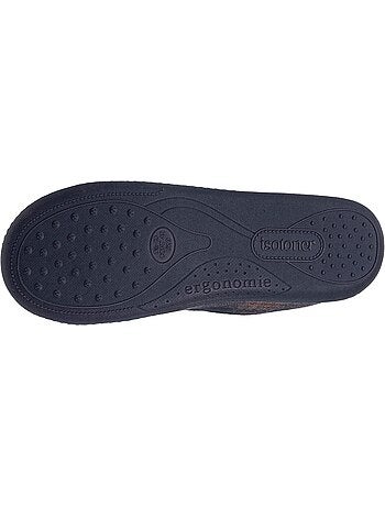Pantofole chiuse microvelluto, suola ergonomica, schiuma uomo isotoner