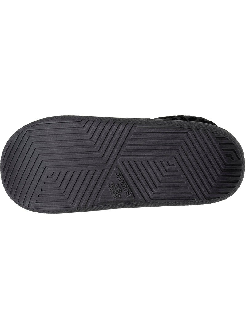 Pantofole chiuse suola in pelle scamosciata per un donna Isotoner Nero - Kiabi