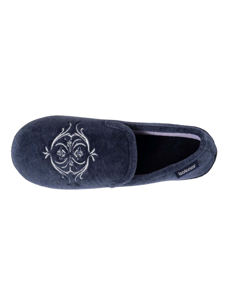 Pantofole chiuse suola ultraconfortevole in memory donna Isotoner Blu marino - Kiabi