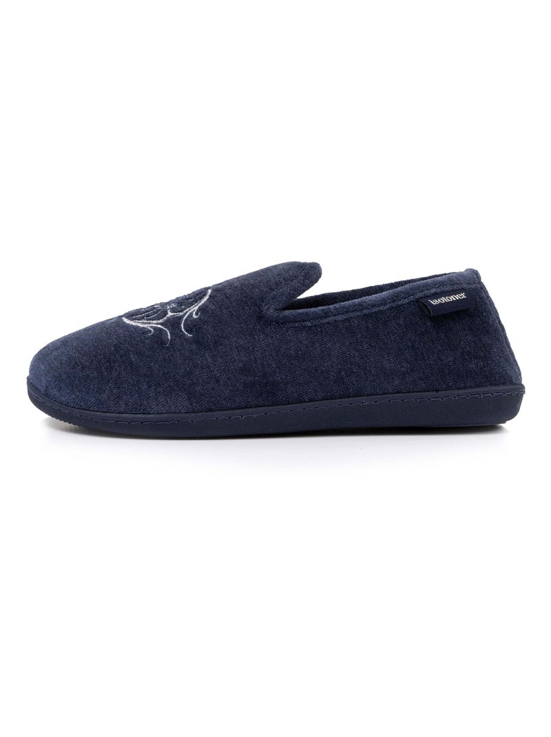 Pantofole chiuse suola ultraconfortevole in memory donna Isotoner Blu marino - Kiabi