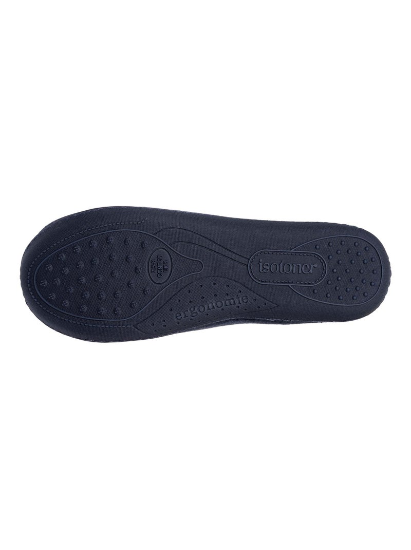 Pantofole chiuse suola ultraconfortevole in memory donna Isotoner Blu marino - Kiabi