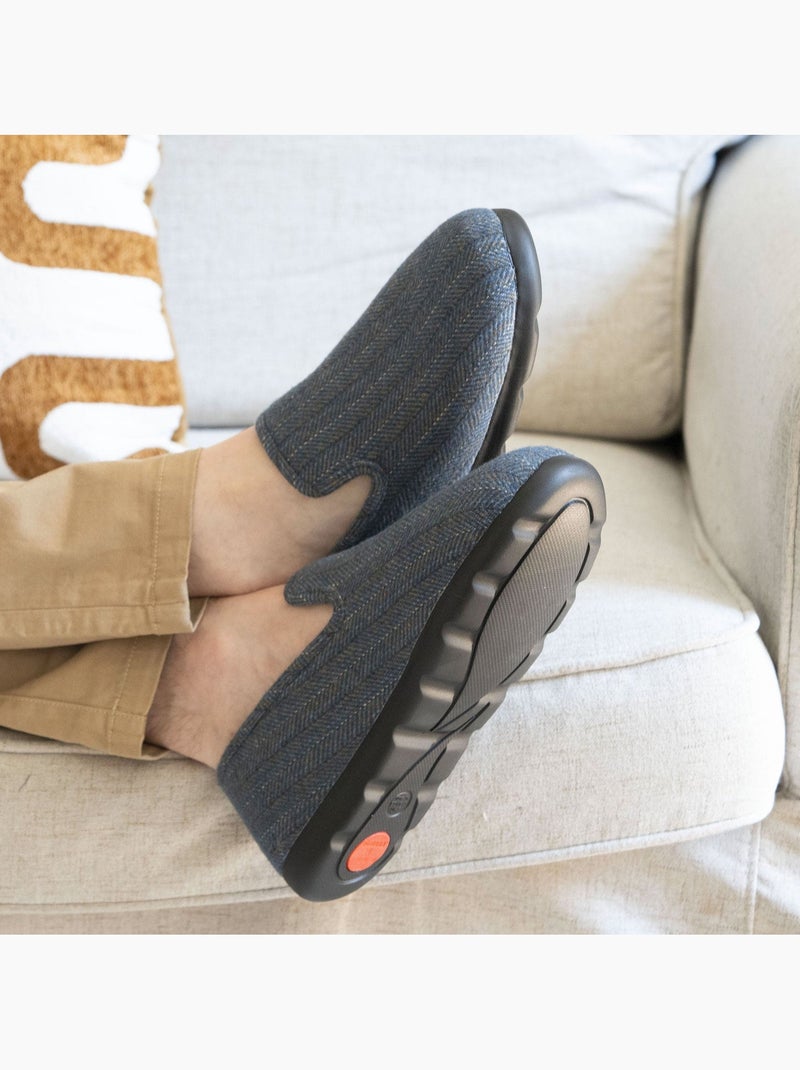 Pantofole chiuse ultraconfortevole e caldo, tecnologia uomo Blu grigio - Kiabi