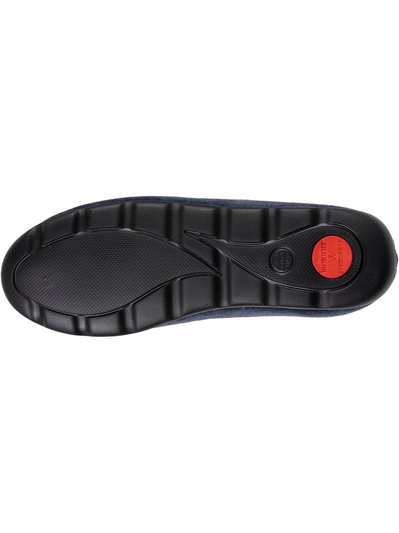 Pantofole chiuse velluto morbido, ultra confortevole e uomo isotoner Blu marino - Kiabi