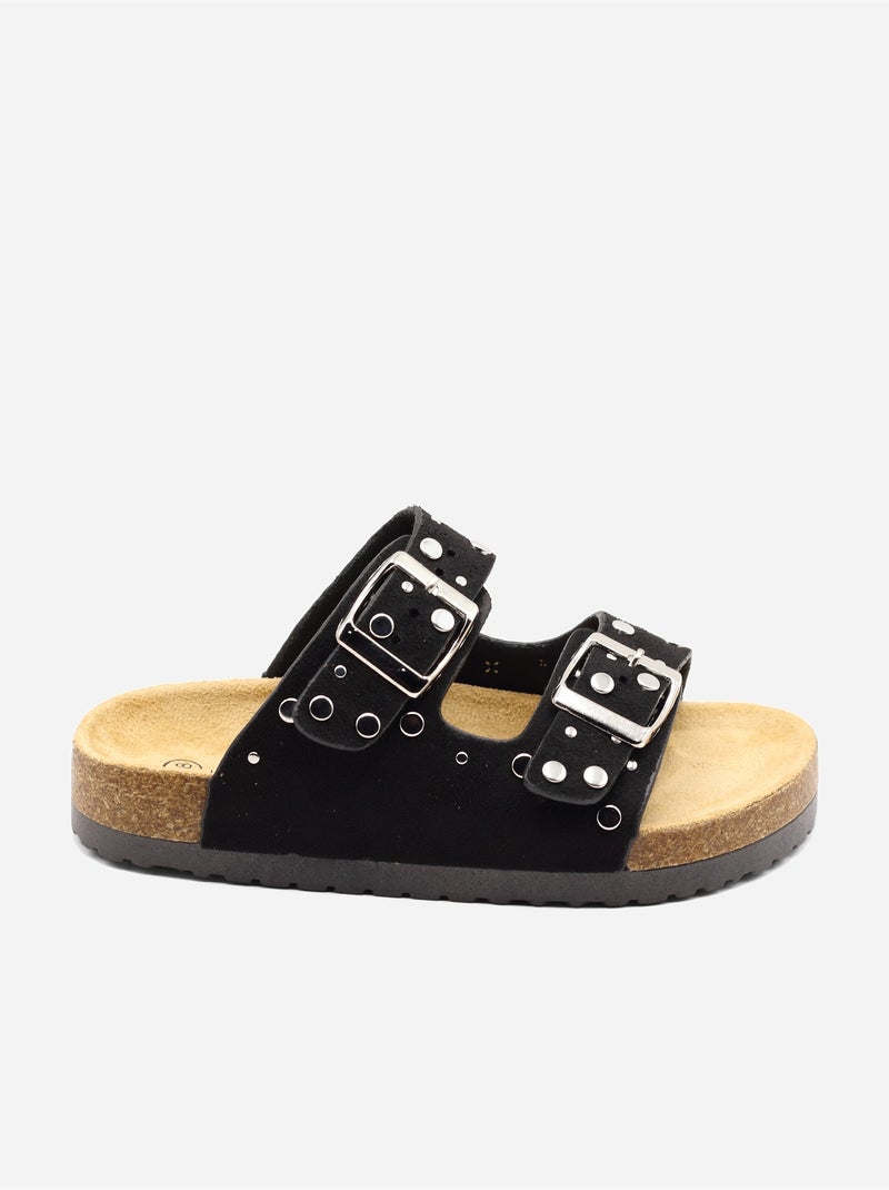 Pantofole con borchie Nero - Kiabi