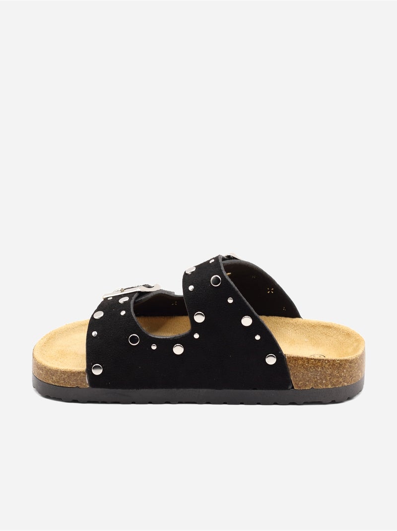 Pantofole con borchie Nero - Kiabi
