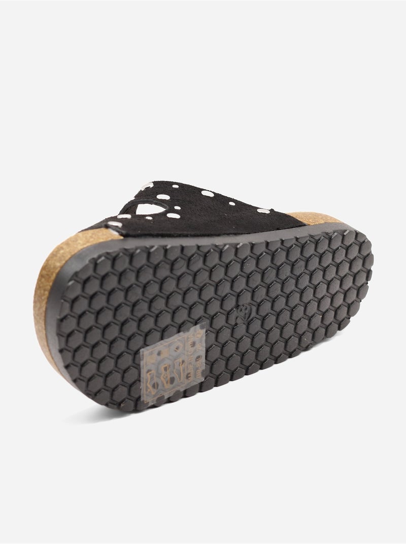 Pantofole con borchie Nero - Kiabi