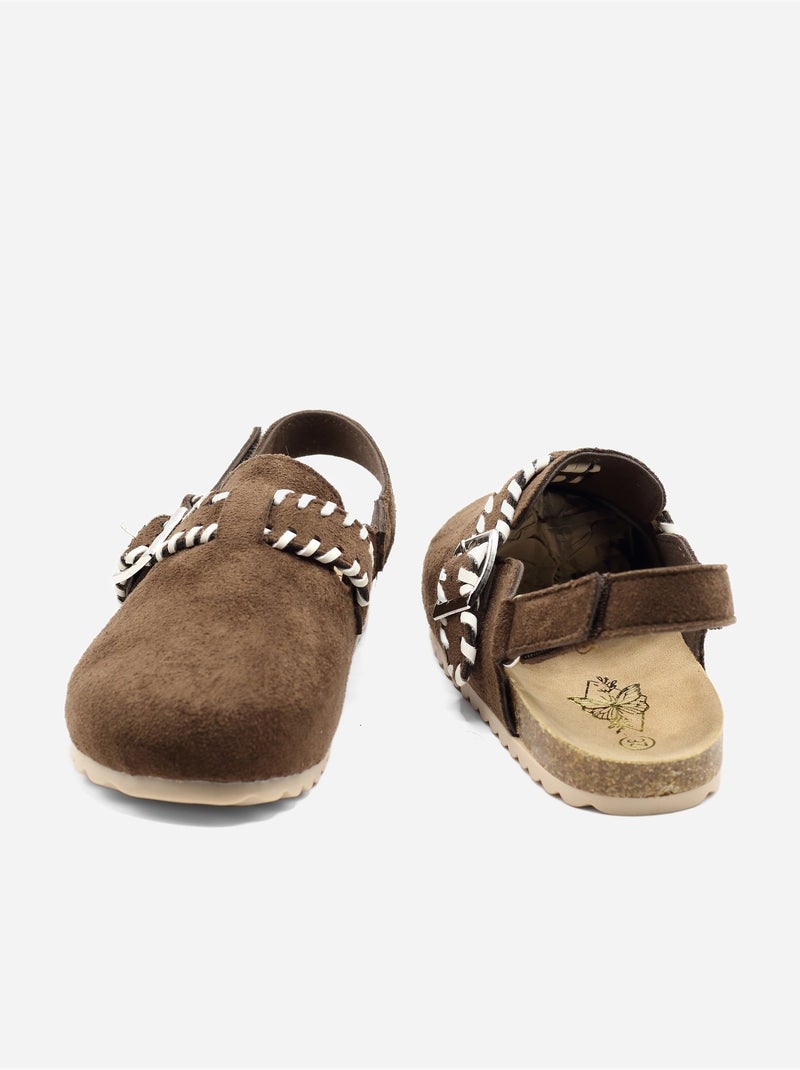 Pantofole con chiusura a velcro Marrone - Kiabi