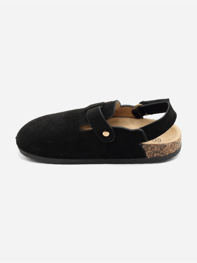 Pantofole con chiusura a velcro Nero - Kiabi