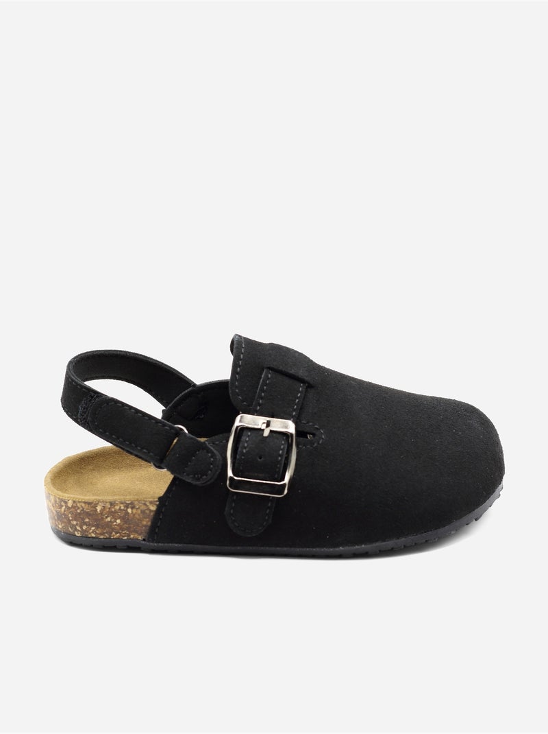 Pantofole con chiusura a velcro Nero - Kiabi