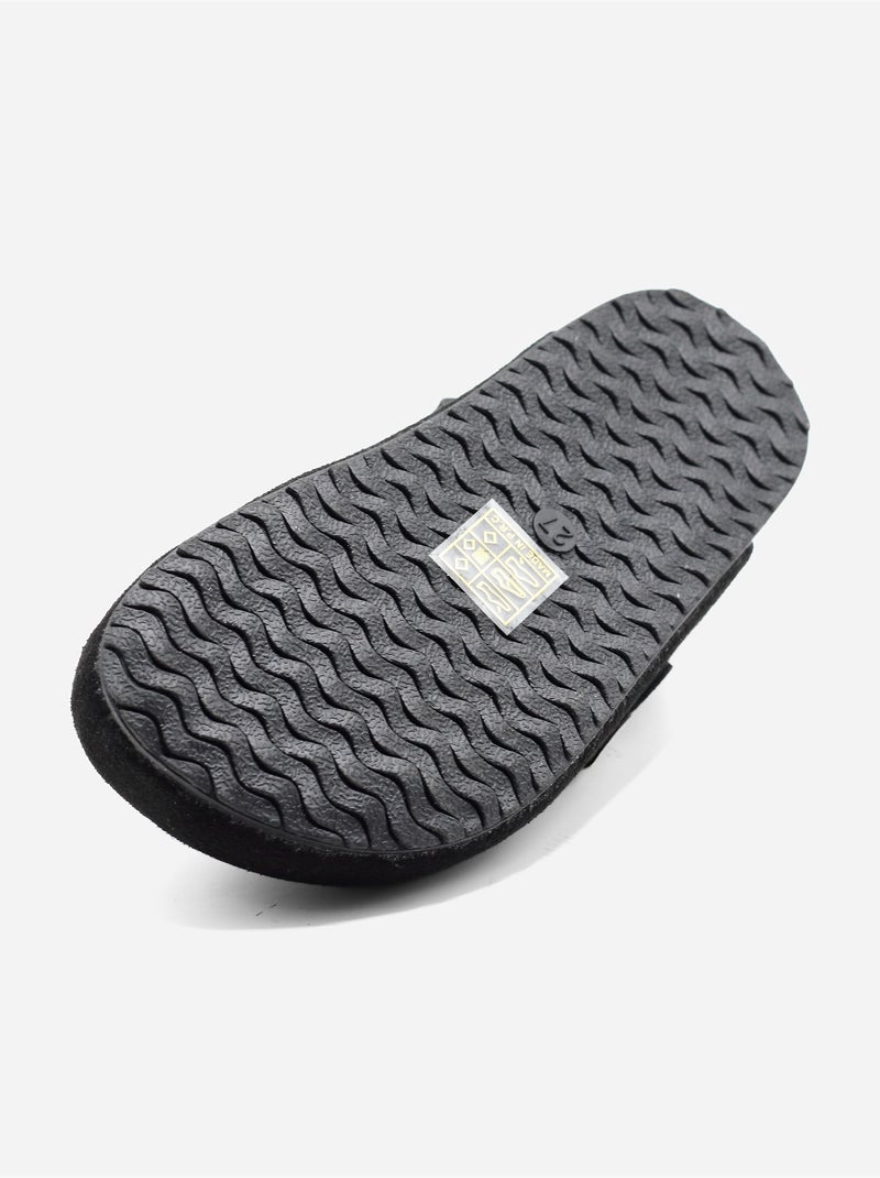 Pantofole con chiusura a velcro Nero - Kiabi