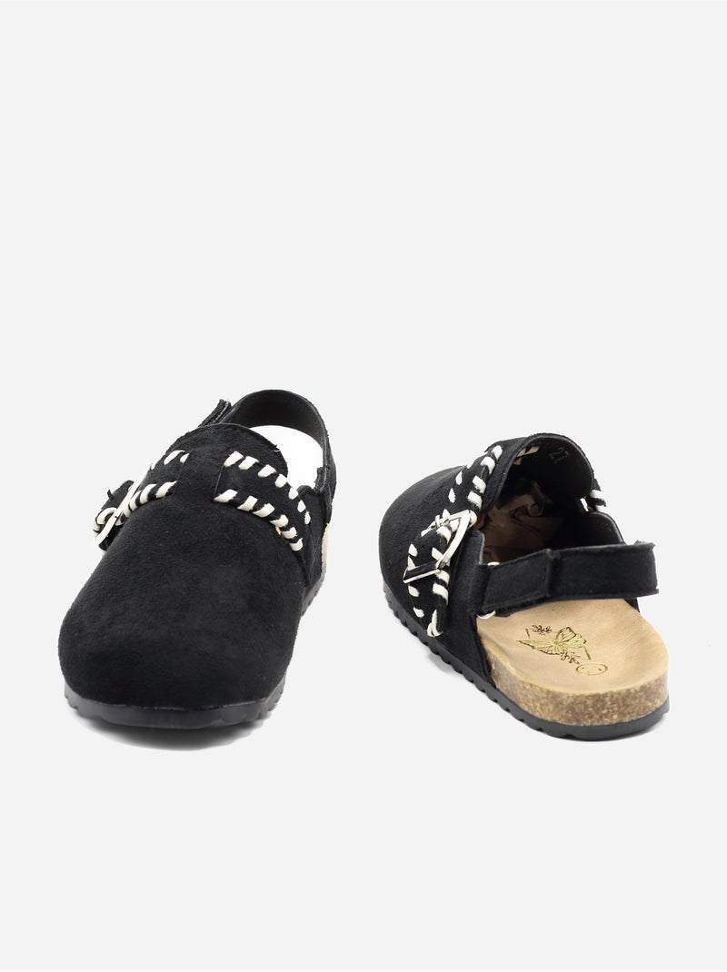 Pantofole con chiusura a velcro Nero - Kiabi