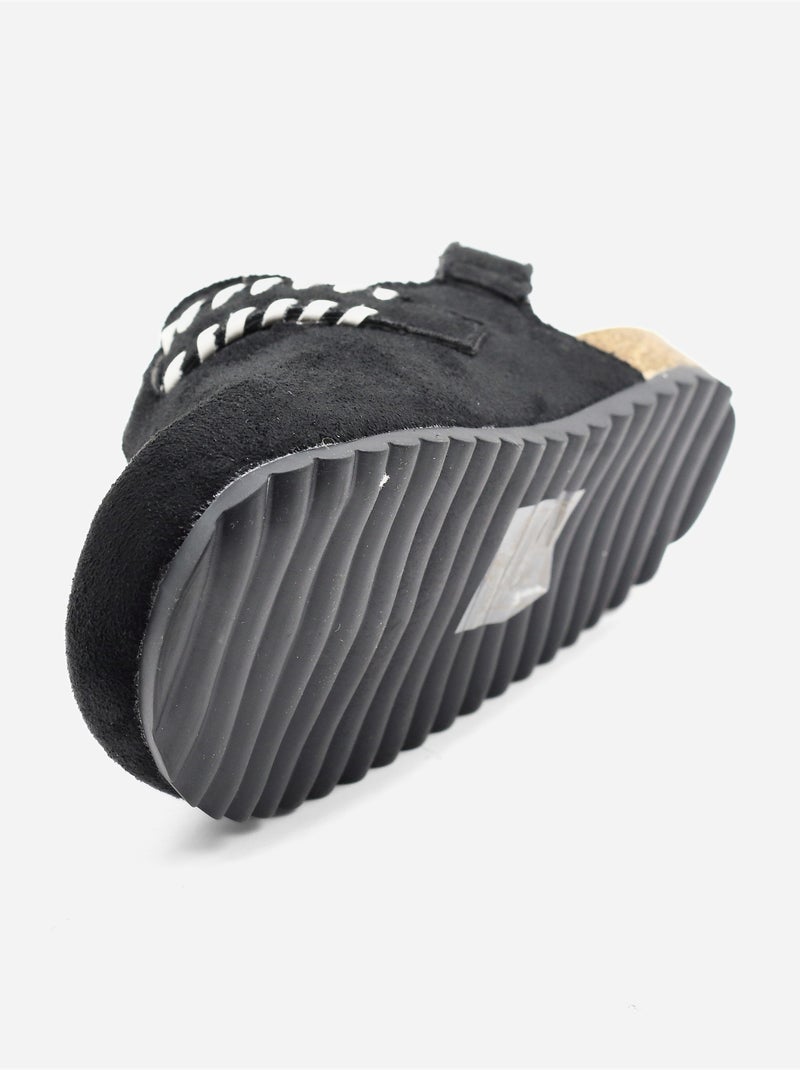 Pantofole con chiusura a velcro Nero - Kiabi