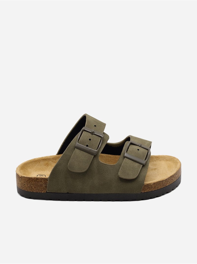 Pantofole con doppio cinturino Cachi - Kiabi