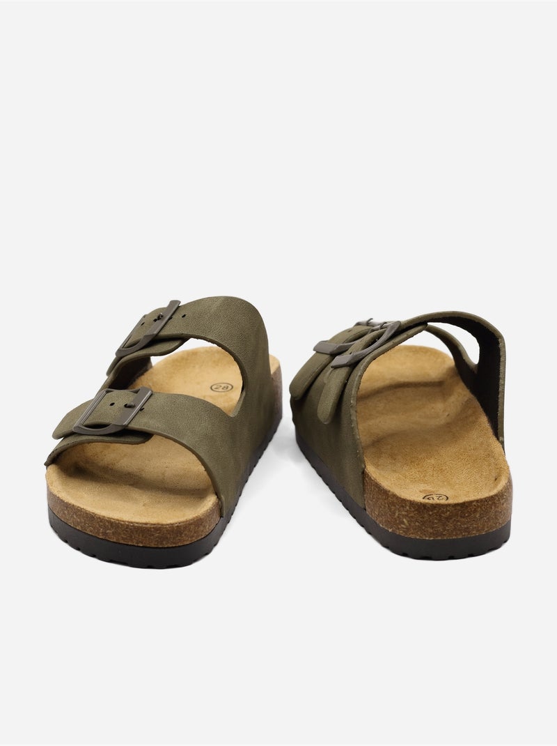 Pantofole con doppio cinturino Cachi - Kiabi