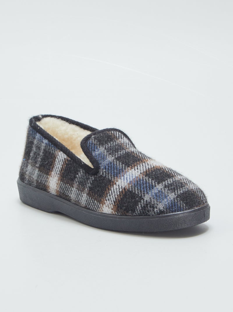 Pantofole con interno effetto montone NERO - Kiabi