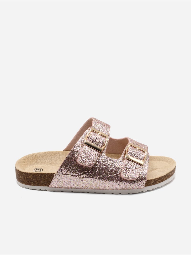 Pantofole con paillettes Rosa - Kiabi