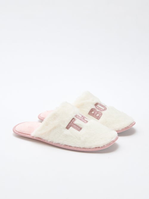 Pantofole con paillettes 'the boss' - Kiabi