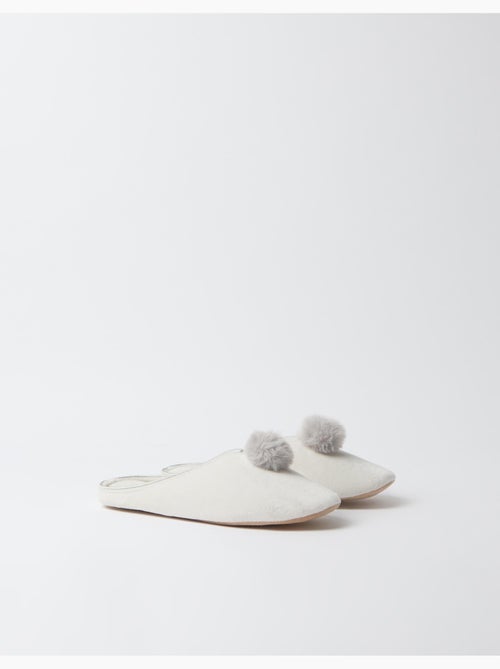 Pantofole con pompon, mo fashion - Kiabi