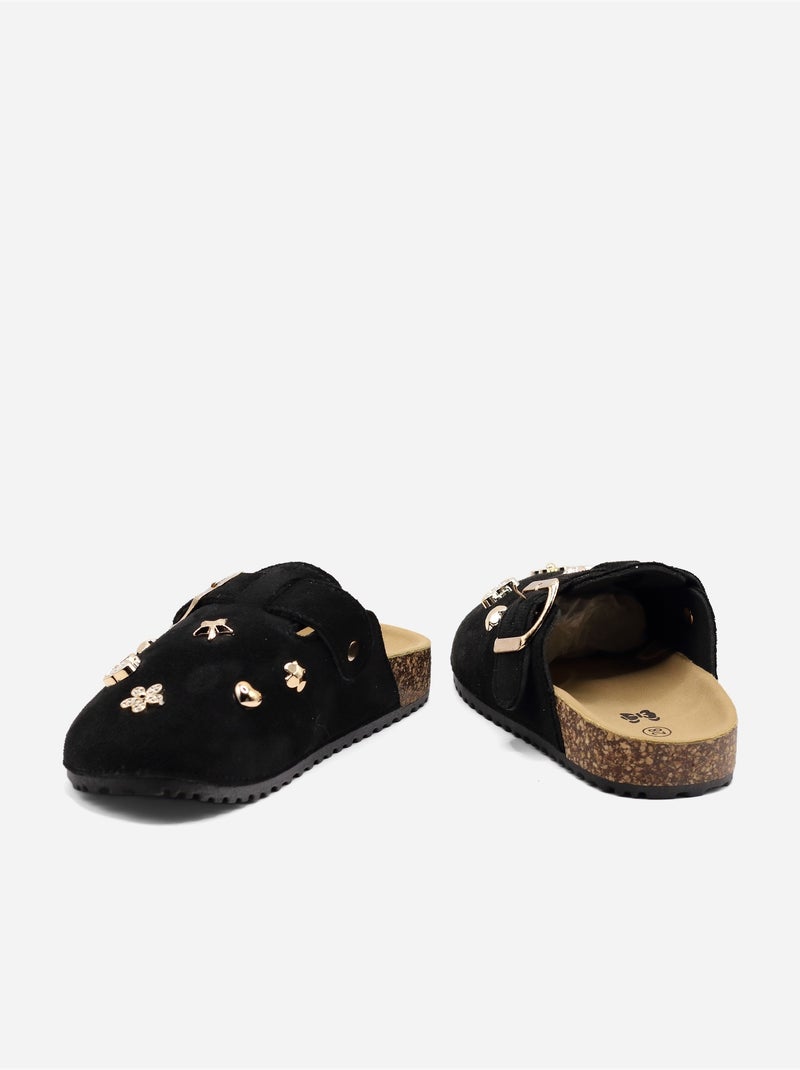 Pantofole con spille Nero - Kiabi