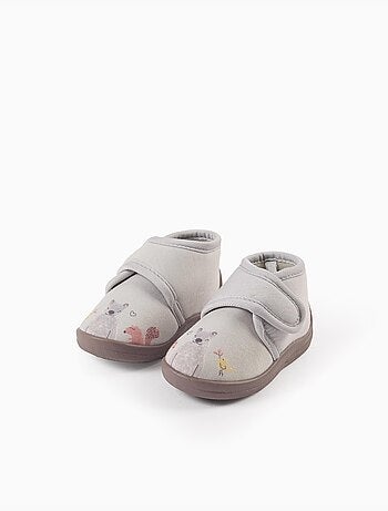 Pantofole con stampa 'animali della foresta'
