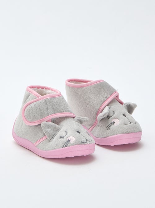 Pantofole con velcro e topolino animato - Kiabi