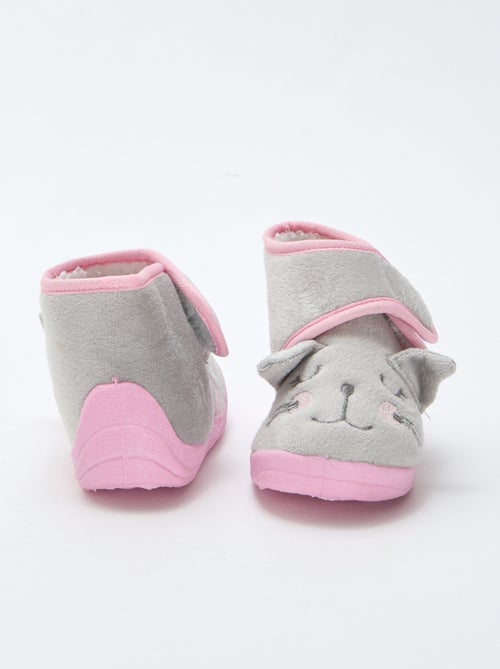 Pantofole con velcro e topolino animato - Kiabi