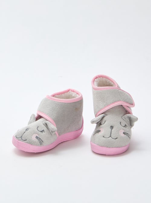 Pantofole con velcro e topolino animato - Kiabi