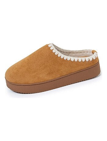 Pantofole con zeppa di 3,5 cm, molto confortevole donna Isotoner