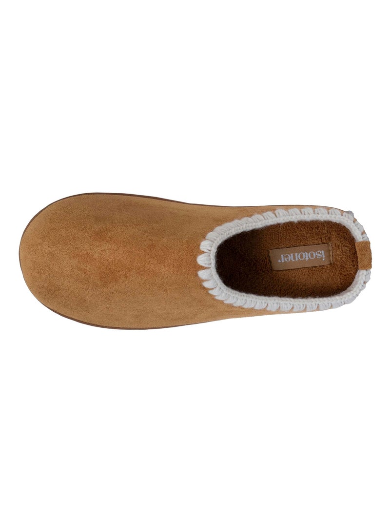 Pantofole  con zeppa di 3,5 cm, molto confortevole donna Isotoner Cammello - Kiabi