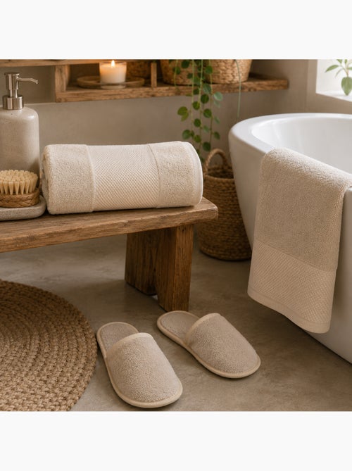 Pantofole da bagno in cotone spugna impermeabile unisex SPA - Kiabi Pantofole da bagno in cotone spugna impermeabile unisex SPA - Kiabi