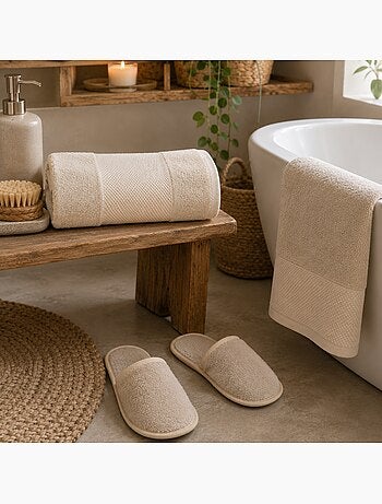 Pantofole da bagno in cotone spugna impermeabile unisex SPA