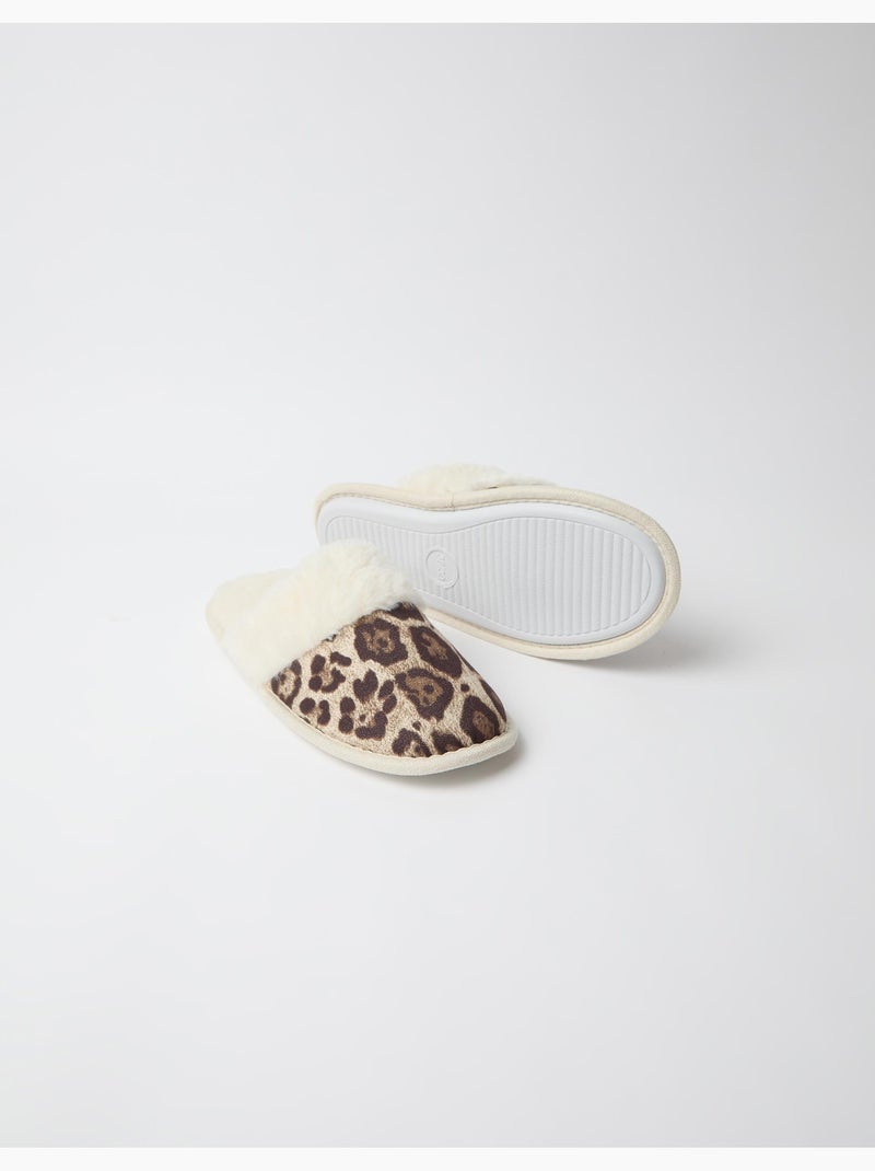 Pantofole da camera da letto con stampa animale, mo fashion Beige - Kiabi