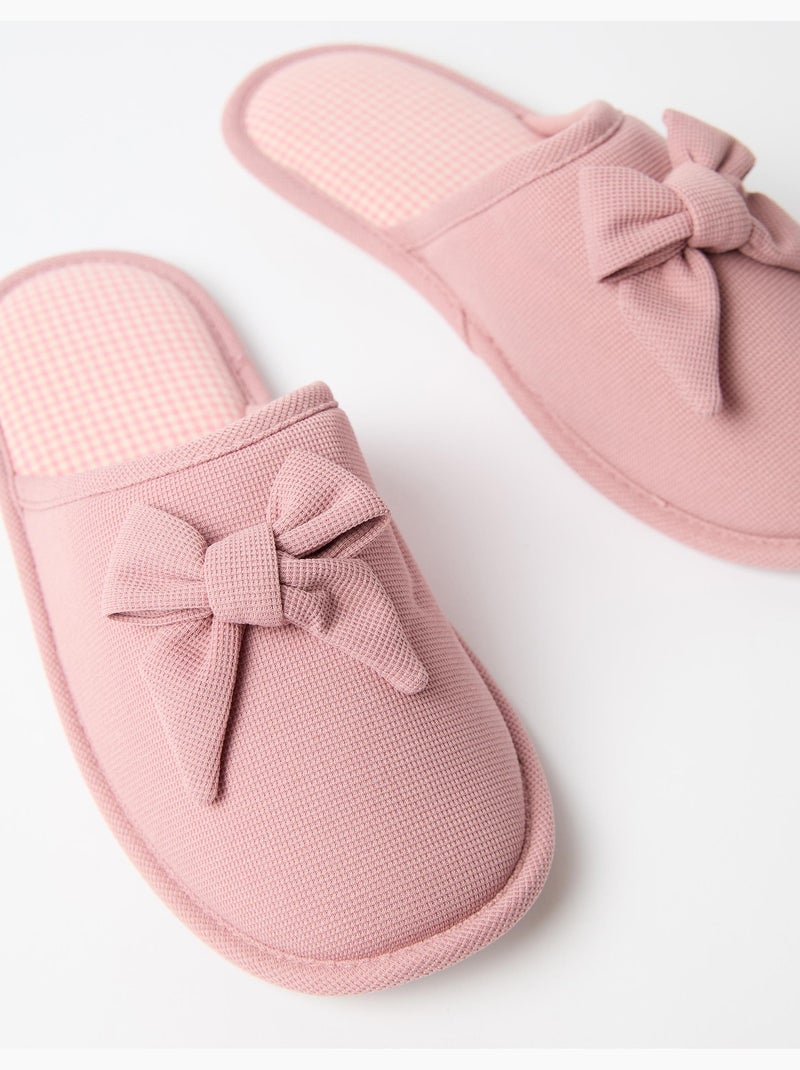 Pantofole da camera da letto di vichy, mo fashion Rosa - Kiabi