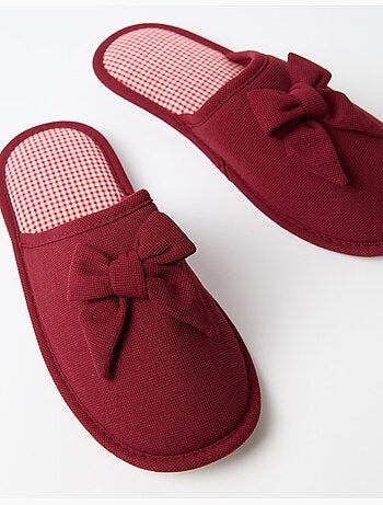 Pantofole da camera da letto di vichy, mo fashion