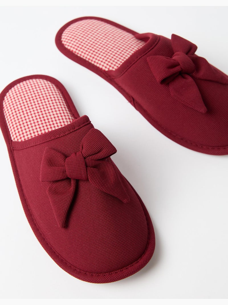 Pantofole da camera da letto di vichy, mo fashion Viola - Kiabi