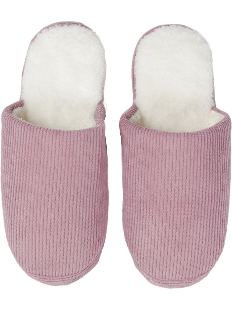 Pantofole da casa a righe da donna admas Rosa - Kiabi