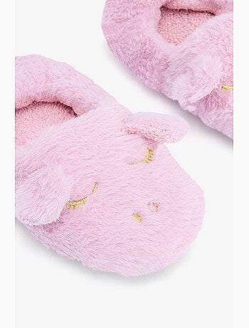 Pantofole da casa bambina con unicorno ricamato penti
