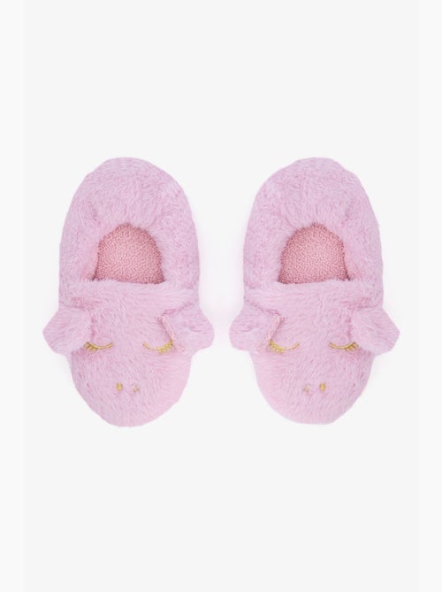 Pantofole da casa bambina con unicorno ricamato penti - Kiabi