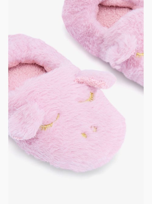 Pantofole da casa bambina con unicorno ricamato penti - Kiabi