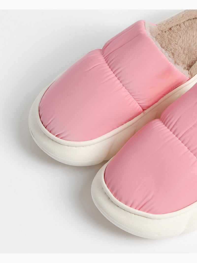 Pantofole da casa imbottite da donna ADMAS Lampone - Kiabi