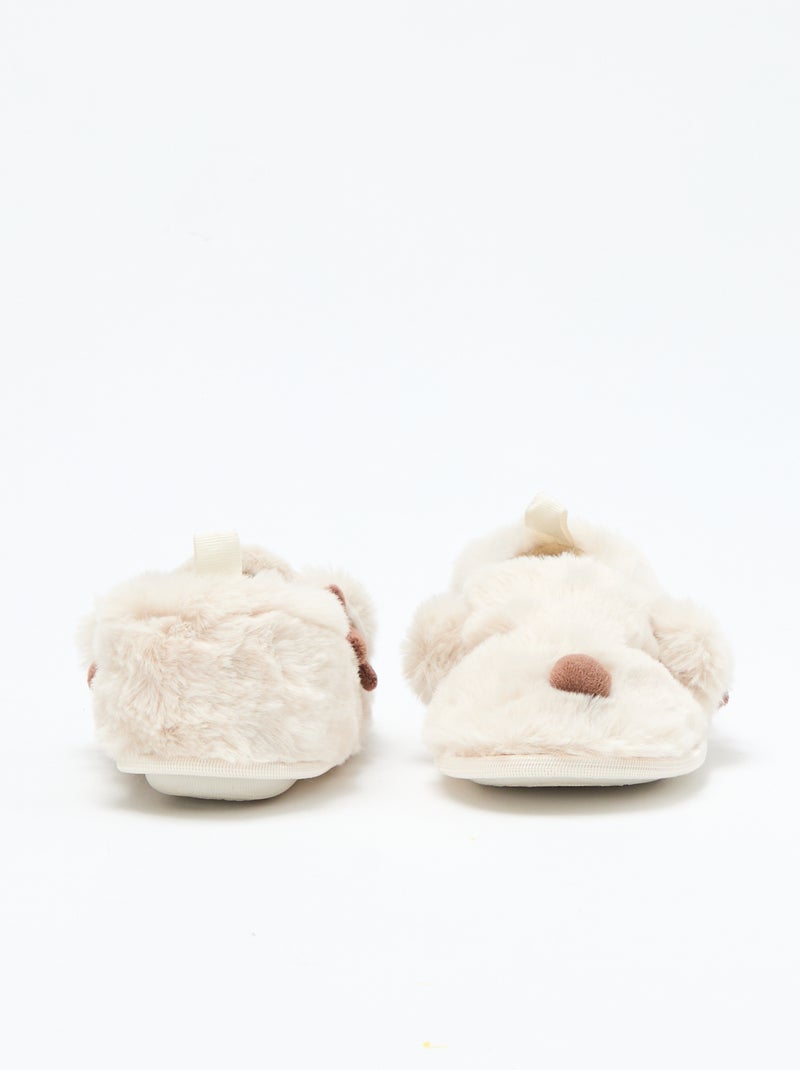 Pantofole divertenti renne Natale Beige - Kiabi