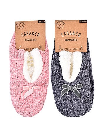 Pantofole Donna CASA AND CO - Confezione da 2