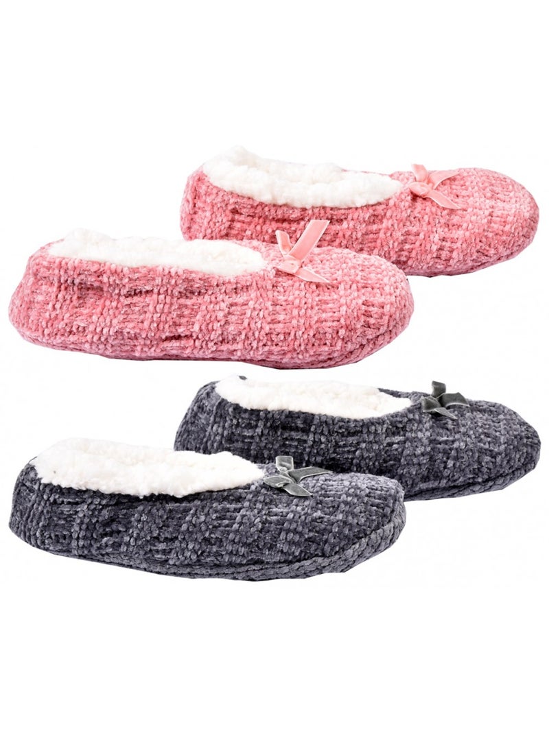 Pantofole Donna CASA AND CO Confezione da 2 Multicolore - Kiabi