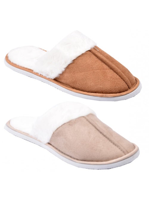 Pantofole Donna CASA AND CO Confezione da 2 - Kiabi Pantofole Donna CASA AND CO Confezione da 2 - Kiabi