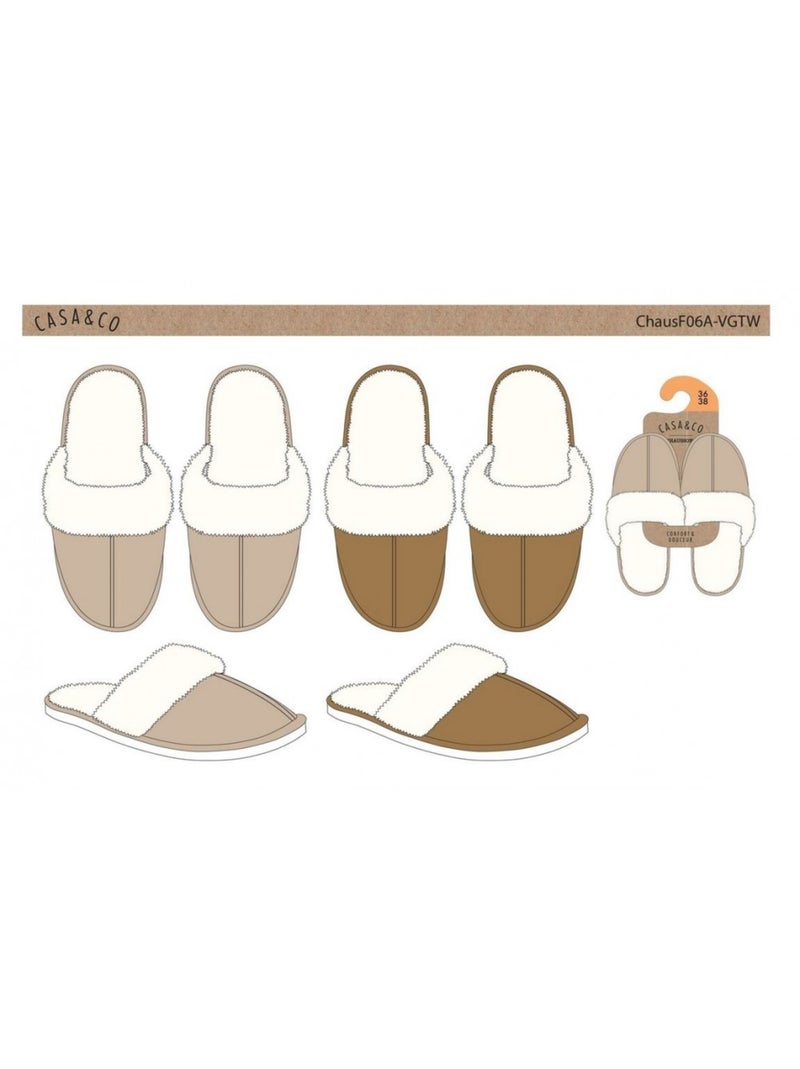 Pantofole Donna CASA AND CO Confezione da 2 Multicolore - Kiabi