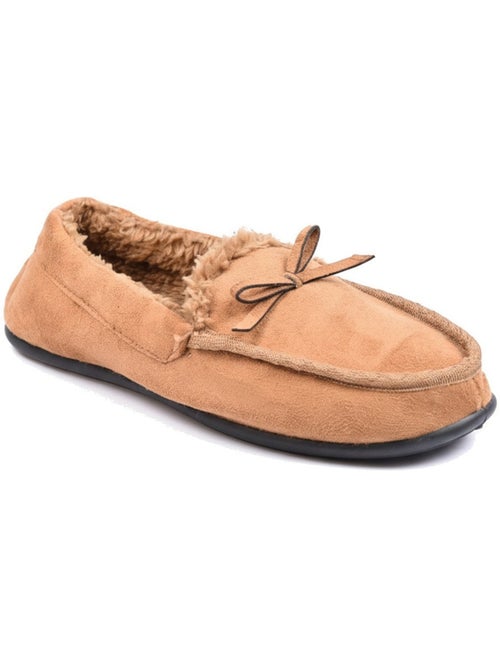 Pantofole donna chiuse scamosciato tinta unita fiocco ozabi - Kiabi Pantofole donna chiuse scamosciato tinta unita fiocco ozabi - Kiabi