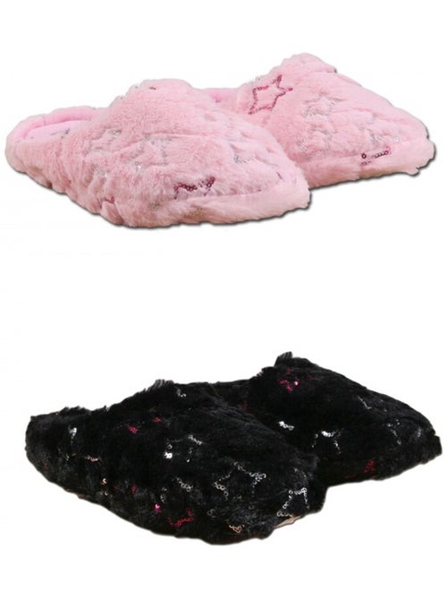 Pantofole Donna Confezione di 2 - Kiabi Pantofole Donna Confezione di 2 - Kiabi